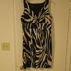 Zebra Print Sleeveless Dress